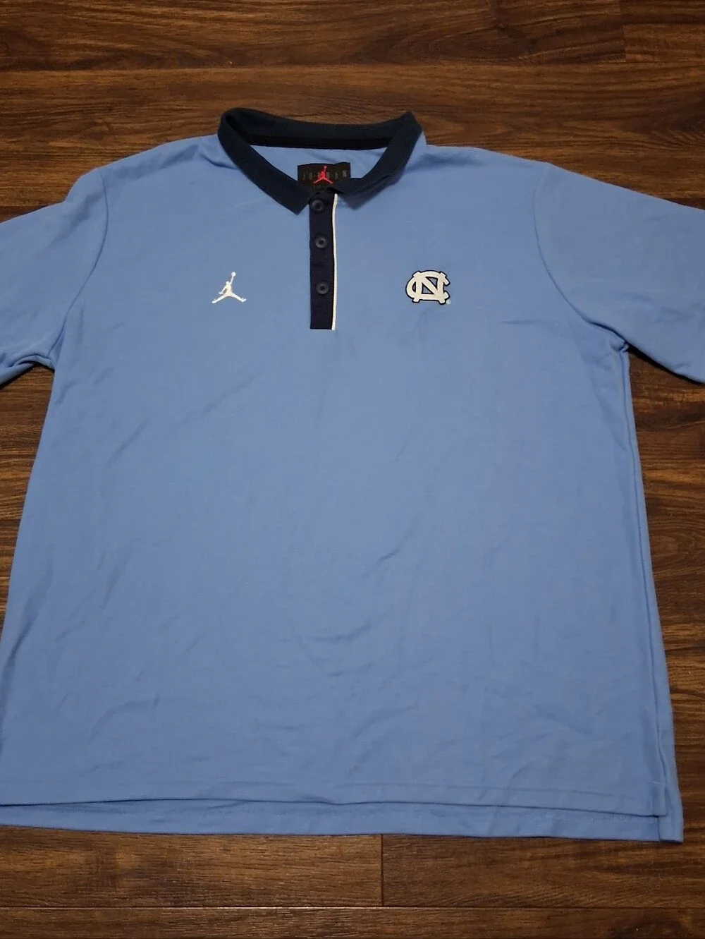 Nike Jordan North Carolina Tar Heels Coaches Polo Shirt Mens XL Carolina Blue